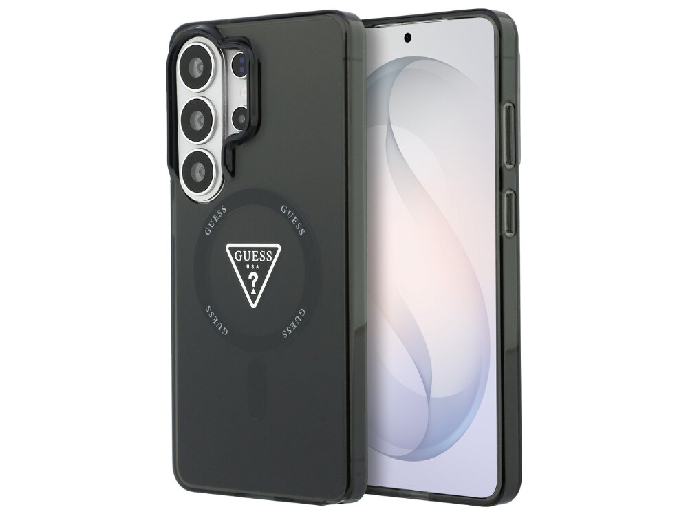 Etui GUESS IML Gradient Triangle MagSafe do Samsung Galaxy S26 Ultra Czarny - gradient, eleganckie, wytrzymałe