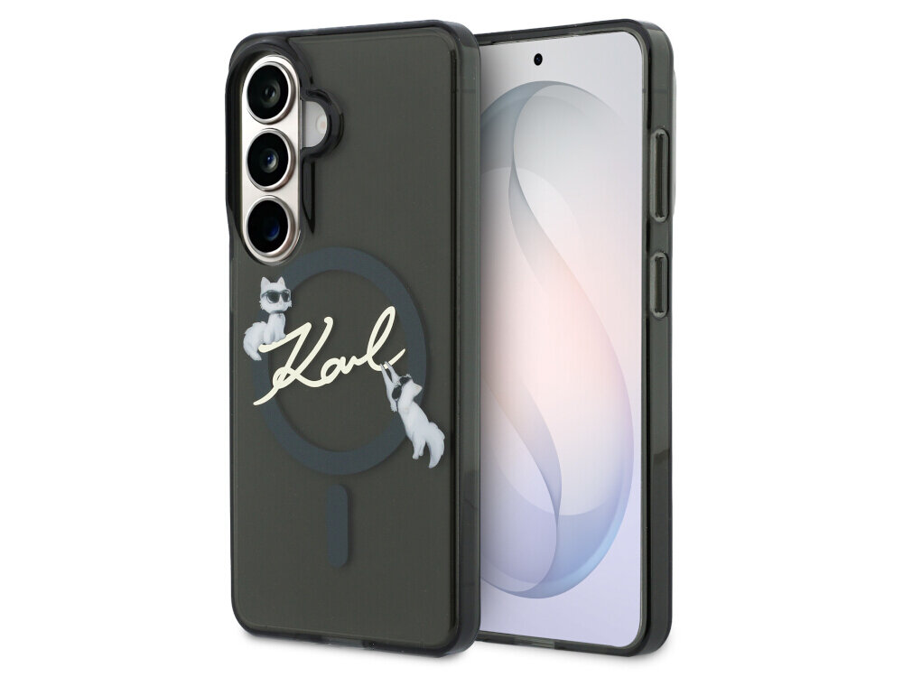 Etui KARL LAGERFELD IML KC Script MagSafe do Samsung Galaxy S26 Czarny - eleganckie, luksusowe, wytrzymałe