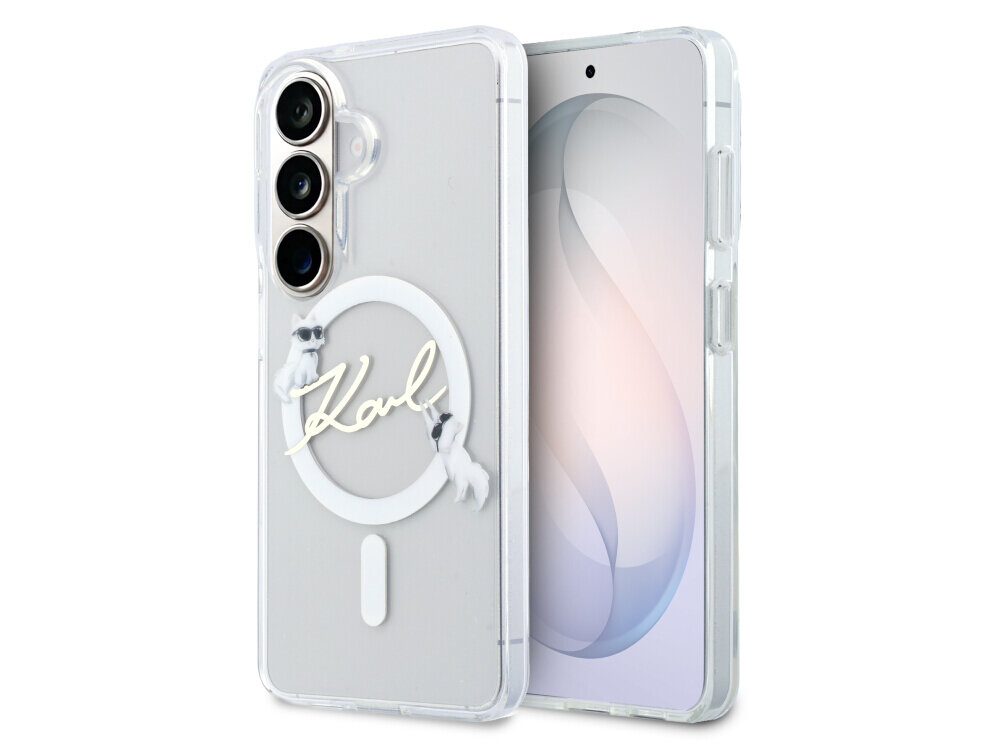 Etui KARL LAGERFELD IML KC Script MagSafe do Samsung Galaxy S26+   Przezroczysty - eleganckie, luksusowe, wytrzymałe