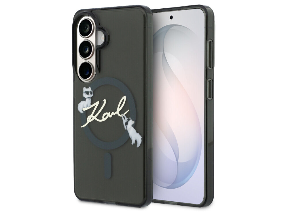 Etui KARL LAGERFELD IML KC Script MagSafe do Samsung Galaxy S26+   Czarny - eleganckie, luksusowe, wytrzymałe