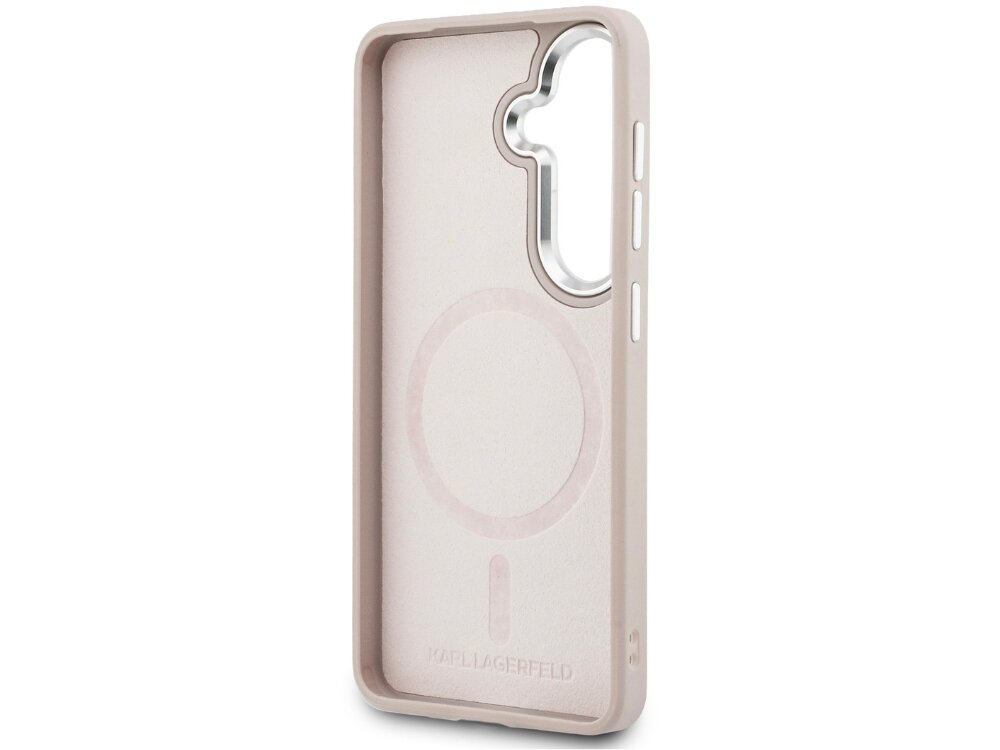 Etui KARL LAGERFELD Embossed Ring RSG Logo MagSafe do Samsung Galaxy S26 Czarny - elastyczne, wytrzymałe, MagSafe