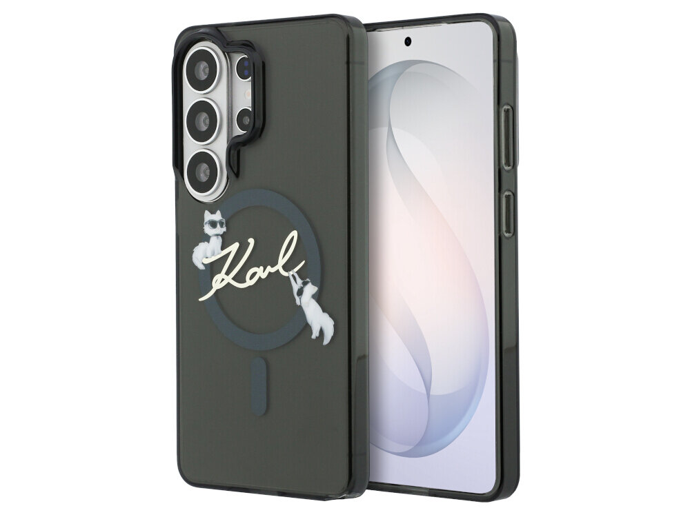 Etui KARL LAGERFELD IML KC Script MagSafe do Samsung Galaxy S26 Ultra Czarny - eleganckie, luksusowe, wytrzymałe