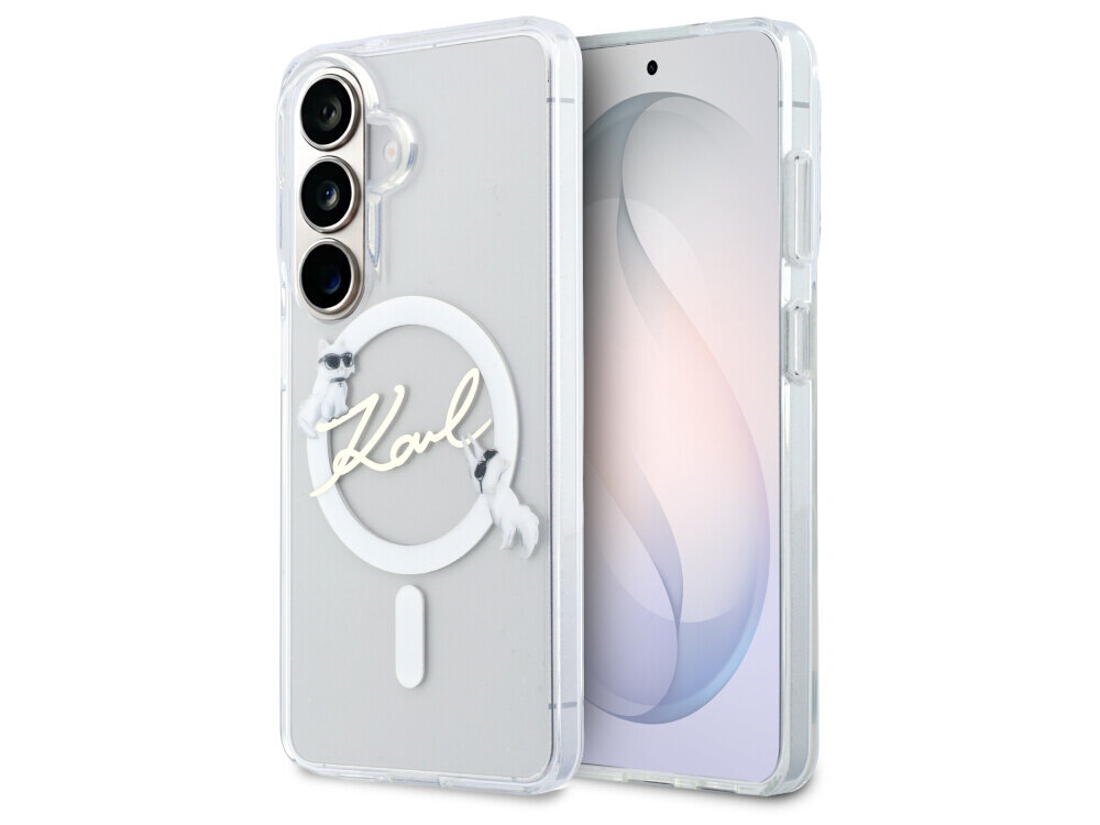 Etui KARL LAGERFELD IML KC Script MagSafe do Samsung Galaxy S26 Przezroczysty - eleganckie, luksusowe, wytrzymałe
