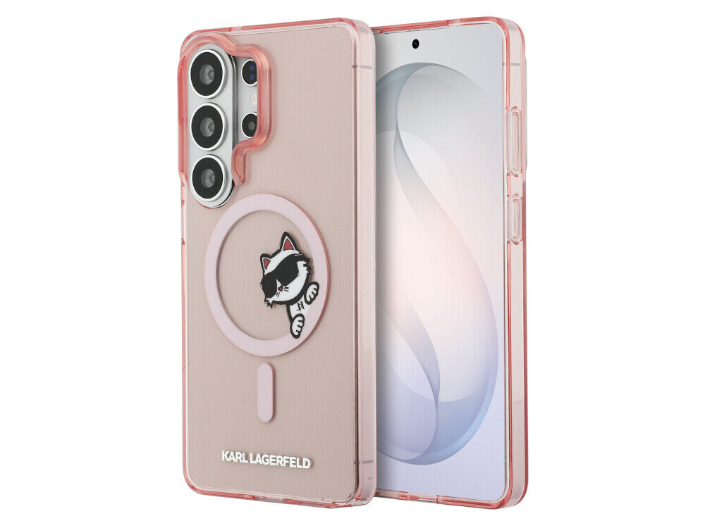 Etui KARL LAGERFELD IML Peekaboo Choupette MagSafe do Samsung Galaxy S26 Ultra Różowy - przezroczyste, PC/TPU, MagSafe
