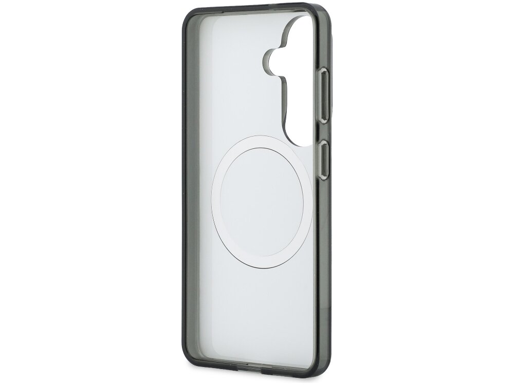 Etui Karl Lagerfeld IML Karl & Choupette Peekaboo Logo Samsung Galaxy S26 - wytrzymałe, elastyczne, MagSafe Przezroczyste wnętrze etui Karl Lagerfeld do Samsung Galaxy S24 Ultra z zaznaczonym pierścieniem magnetycznym kompatybilnym z technologią MagSafe.