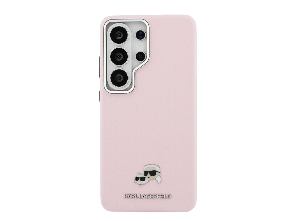 ETUI KARL LAGERFELD SAFFIANO KC METAL LOGO GALAXY S26 ULTRA RÓŻOWY - metalowy emblemat, Choupette, luksusowy design