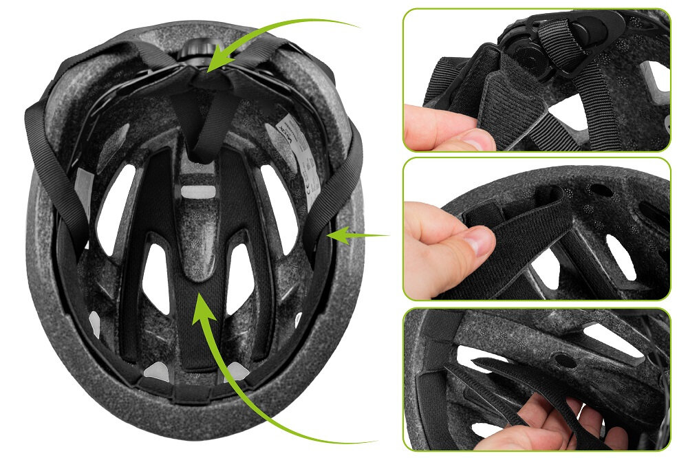 Kask rowerowy VAYOX Active VA0424WBM Biało-czarny MTB z lampką (rozmiar M) Chłodzenie i dopasowanie Chłodzenie i dopasowanie Czarna konstrukcja 13 aerodynamicznych kanałów wentylacyjnych stały przepływ chłodnego powietrza precyzyjne pokrętło do regulacji obwodu w zakresie 55-58 cm w systemie 360 stopni i nie zsuwa się
