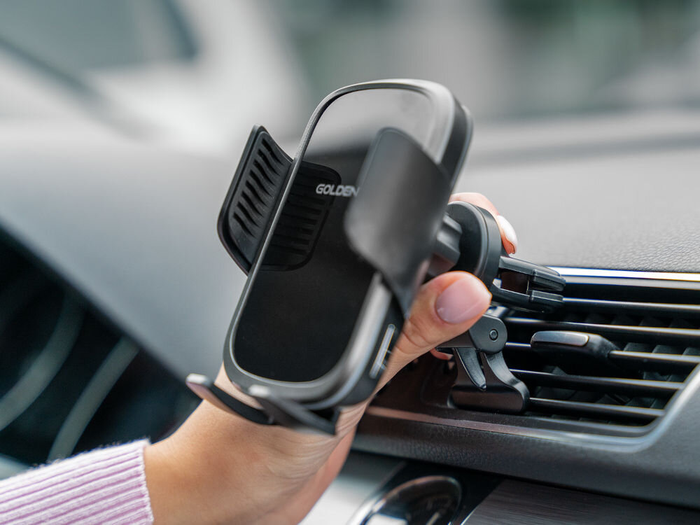 Uchwyt na telefon GÖTZE & JENSEN CH900W Czarny przyssawka klips