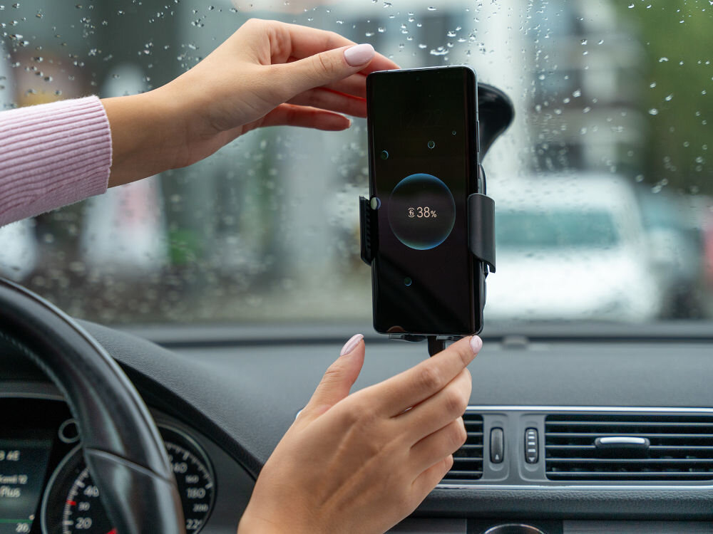 Uchwyt na telefon GÖTZE & JENSEN CH900W Czarny zabezpieczenie