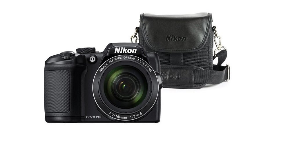 Aparat NIKON Coolpix B500 Czarny + Torba CS-P08 widok ogólny zestaw