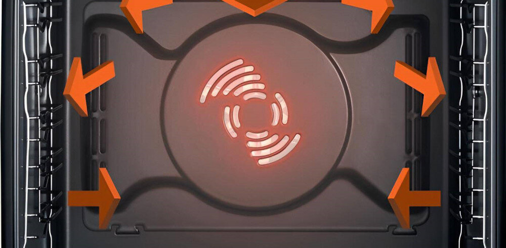 PIEKARNIK WHIRLPOOL AKZ9S 8260 FB termoobieg rozprowadzanie ciepła równomiernie po całym wnętrzu