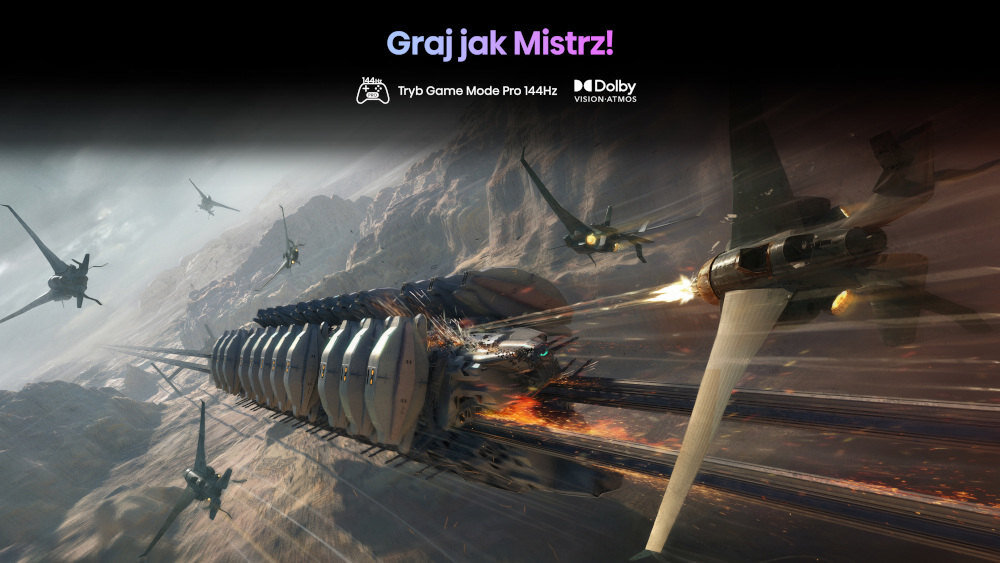 Telewizor HISENSE U7KQ  - tryb gra