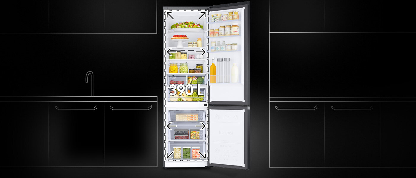 Zdjęcie - Media Expert - lodówka Samsung RB38C607AB1 - 390 l