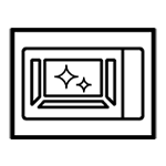 Ikona wskazująca na zastosowanie emalii ceramicznej w mikrofali Samsung MS22M8254AT 