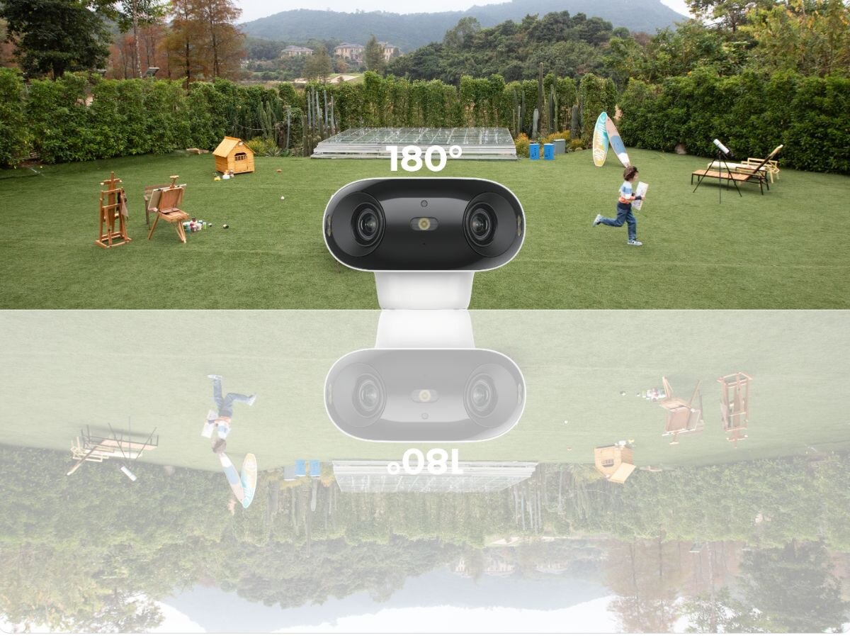 REOLINK Argus Series B740X dwoma obiektywami panoramiczny obraz o kącie 180° standardowych kamer 130° - szeroki kąt na ogródku