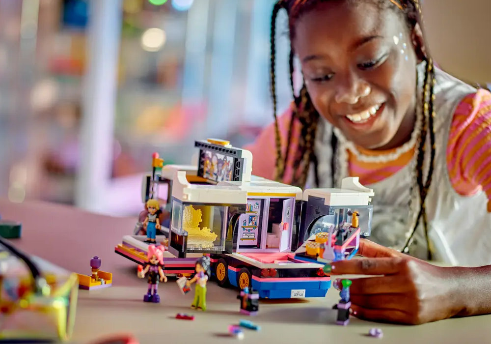 LEGO 42619 Friends Autobus koncertowy gwiazdy popu zabawa edukacja rozwój wyposażenie kreatywność
