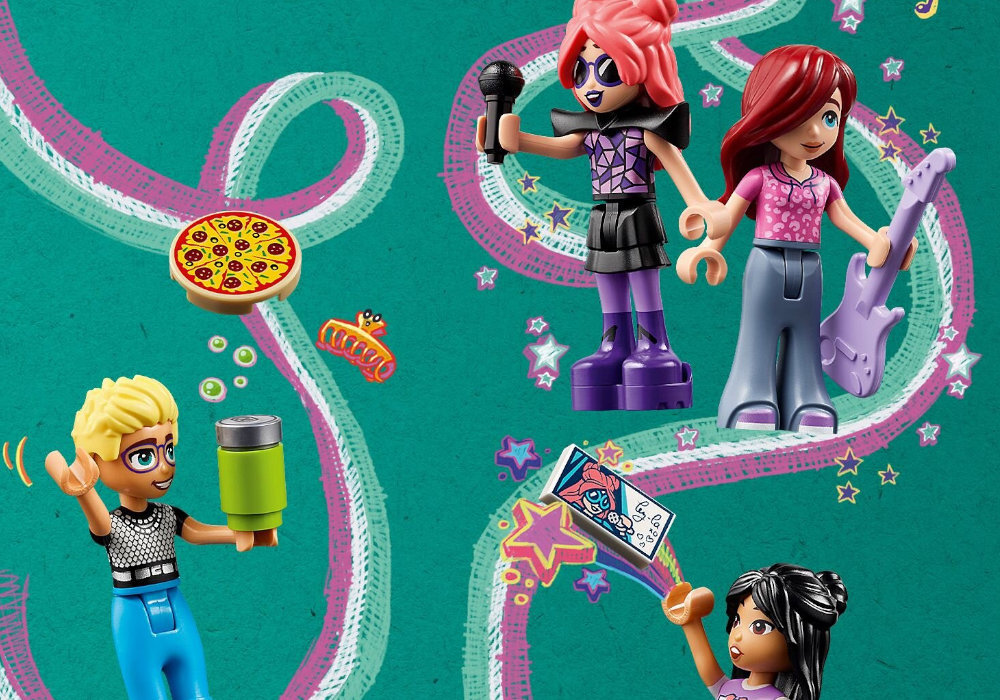 LEGO 42619 Friends Autobus koncertowy gwiazdy popu zabawa edukacja rozwój wyposażenie kreatywność