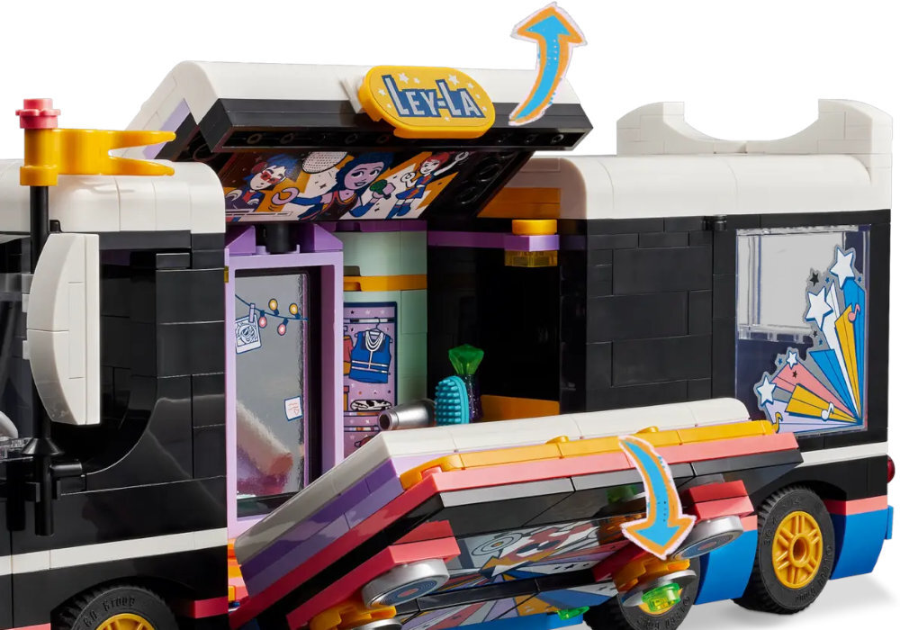 LEGO 42619 Friends Autobus koncertowy gwiazdy popu zabawa edukacja rozwój wyposażenie kreatywność