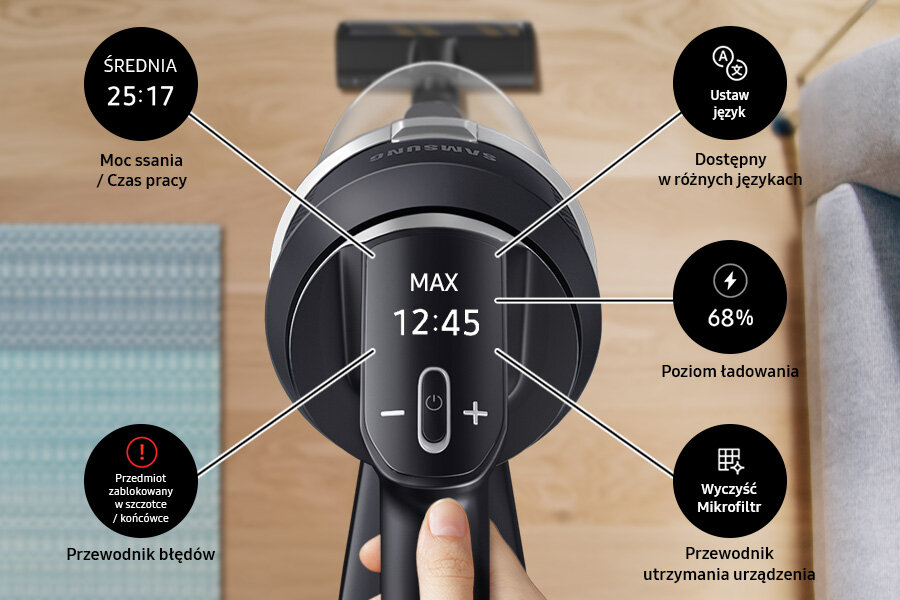 Cyfrowy wyświetlacz widoczny z góry