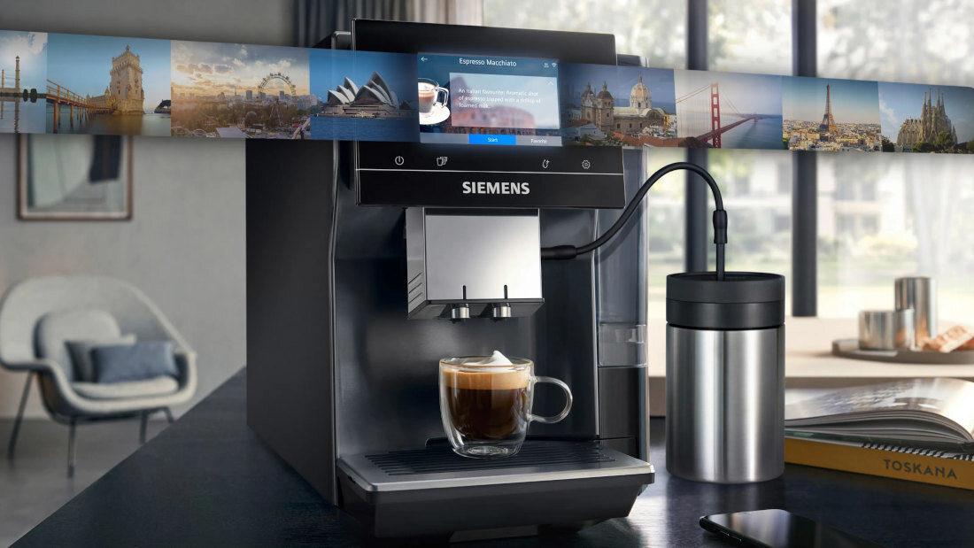 Ekspres SIEMENS EQ700 TP717R06 Srebrny coffeeWorld smak 10 różnych krajów 21 specjałów kawa doznania