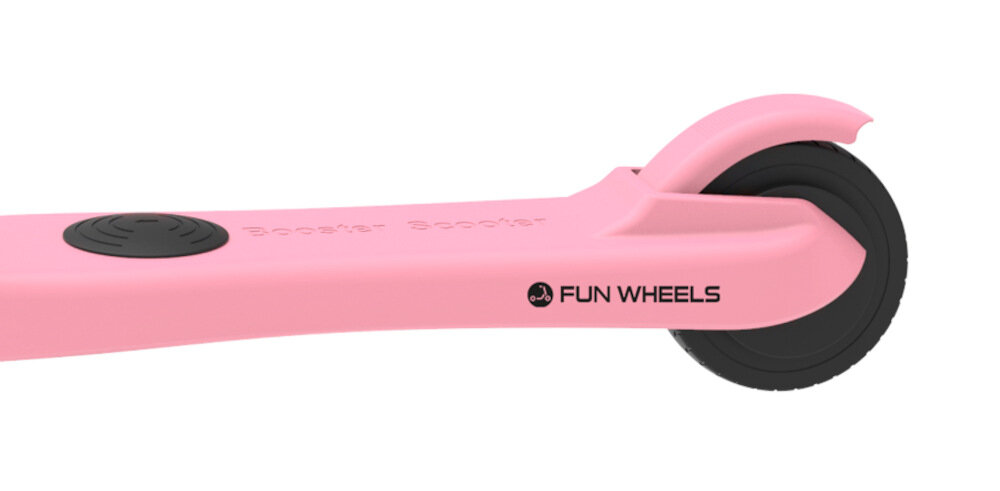 Hulajnoga elektryczna REBEL Fun Wheels Biały elektryczny silnik moc 100 W prędkość do 12 km/h bateria pojemność 2,0 Ah zasięg do 6 km czas ładowania około 3 godzin