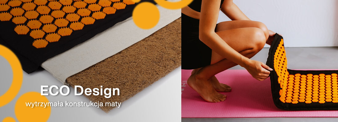 Mata do akupresury MEDIVON Chronos ECO XXL jakość bezpieczeństwo Wydłużona mata kolor kolorystyka wysoka jakość kolce wykonanie