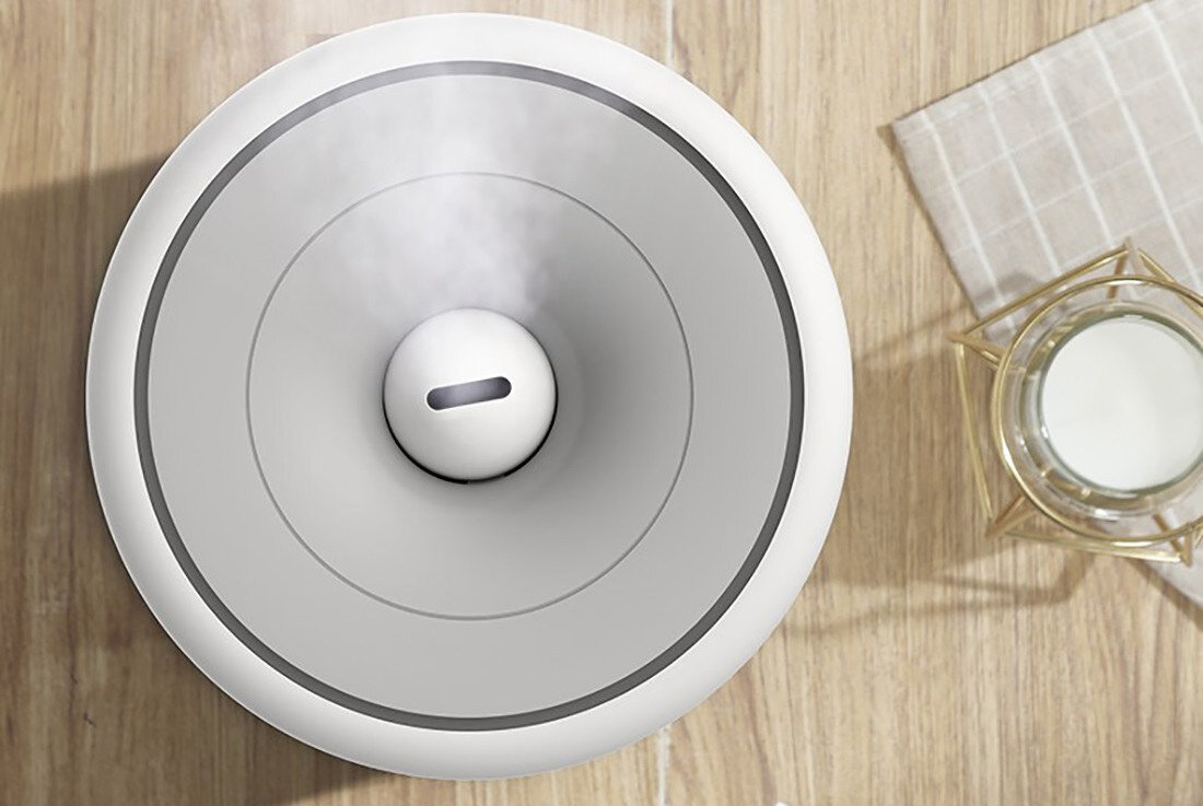 Nawilzacz ultradzwiekowy DEERMA F628S automatycznie wykrywa poziom wilgotnosci od 45% do 90%