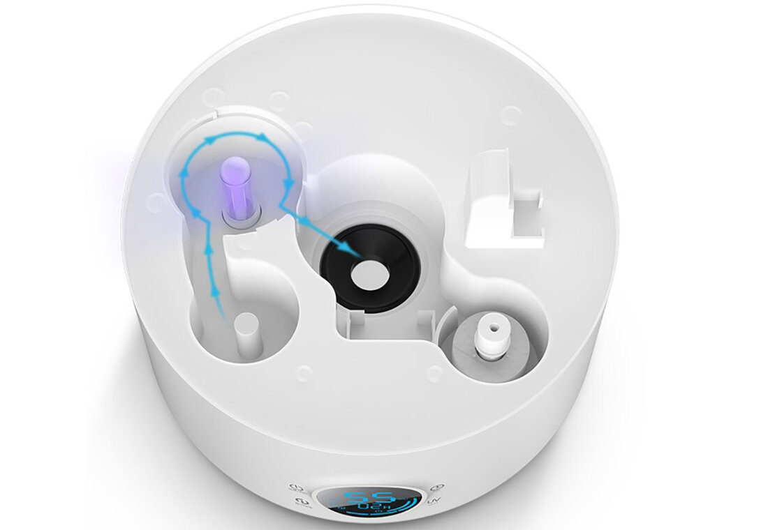 Nawilzacz ultradzwiekowy DEERMA F628S moc lampy UV sterylne dzialanie 