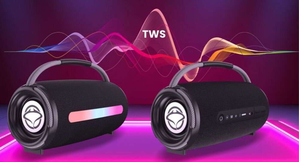 Głośnik mobilny MANTA SPK140GO-BK Radio FM Czarny design bluetooth true wireless stereo