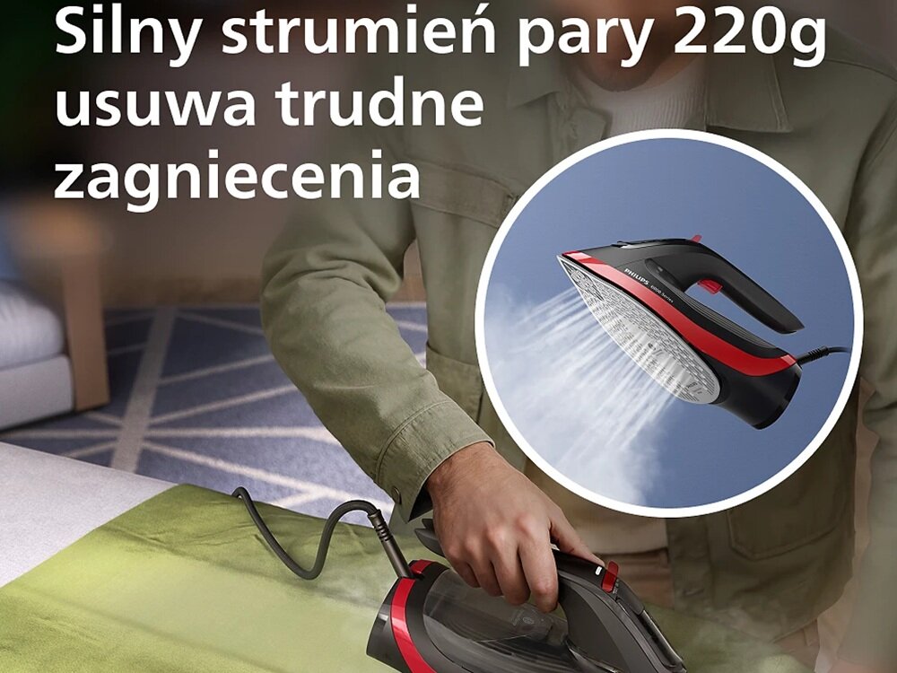 Żelazko PHILIPS 6000 Series DST6130-40 szybkie wygładzenie, łatwe prasowanie, w krótszym czasie