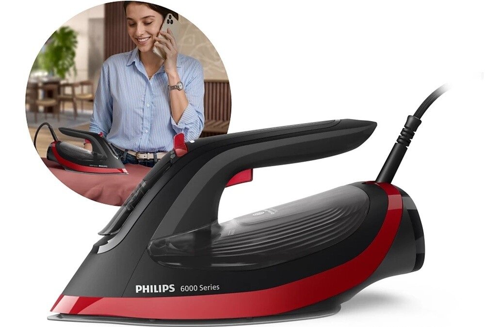 Żelazko PHILIPS 6000 Series DST6130-40 funkcja Calc-Clean, usuwanie kamienia, regularne czyszczenie