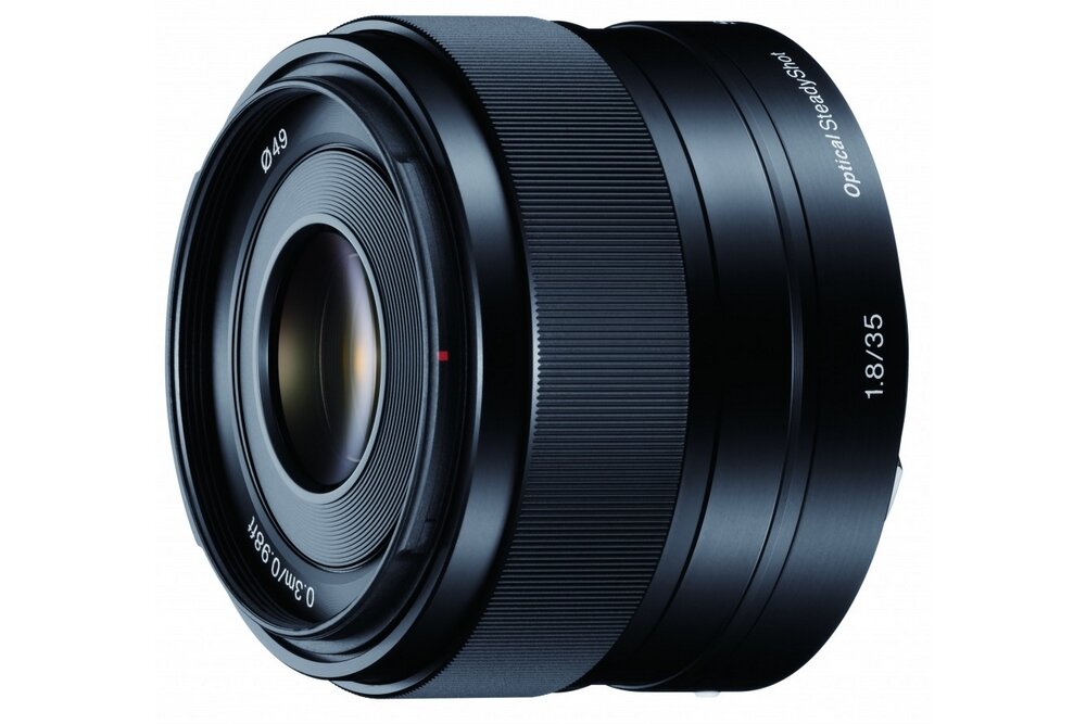 Obiektyw SONY E 35mm f-1.8 OSS  optyka soczewki af autofocus przysłona ogniskowa bagnet montaż 