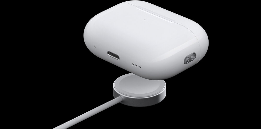 Słuchawki douszne APPLE AirPods Pro II Biały wydajność chip redukcja szumów hałas kontrola indukcja konfiguracja ładowanie indukcyjne