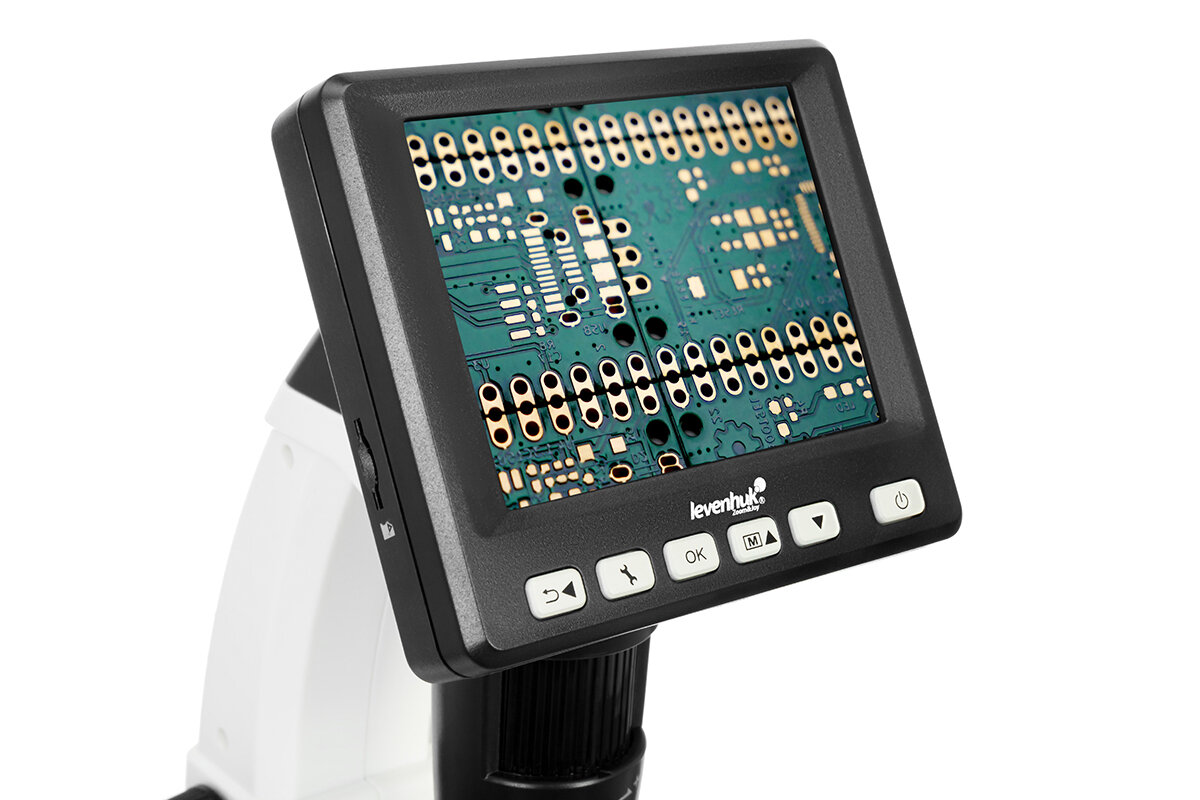 Mikroskop cyfrowy LEVENHUK DTX 500 LCD powiększenie 500x aparat 5 Mpix LED