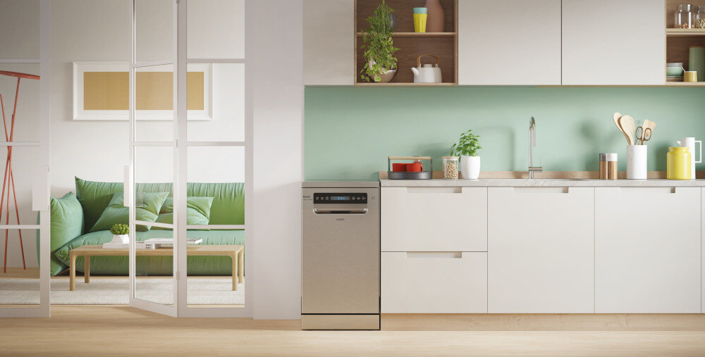 ZMYWARKA CANDY CF1C7SB1FX RAPIDO SLIM opóźnienie startu wybranie pory zmywania do 24 godzin oszczędności czujniki dostosowanie programów zabrudzenie naczyń minimalizowanie zużycia wody i energii Specjalna szuflada na sztućce organizacja regulowana szuflada przesuwane przegródki drobne składane uchwyty na talarze dostosowanie przestrzeni dolny kosz 45 cm szerokości duża pojemność 11 kompletów naczyń kompaktowe wymiary funkcjonalność zdalne sterowanie pełna kontrola Wi-Fi praktyczne wskazówki informacje powiadomienia cicha praca wysoka wydajność komfort użytkowania niski poziom hałasu 47 dB 35 minut program szybki Wash&Dry