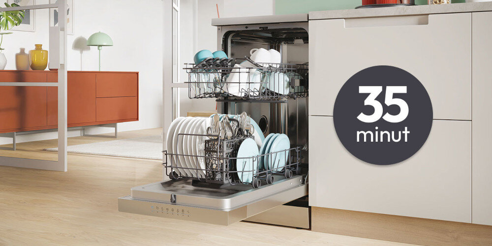 ZMYWARKA CANDY CF1C7SB1FX RAPIDO SLIM 35 minut program szybki Wash&Dry
