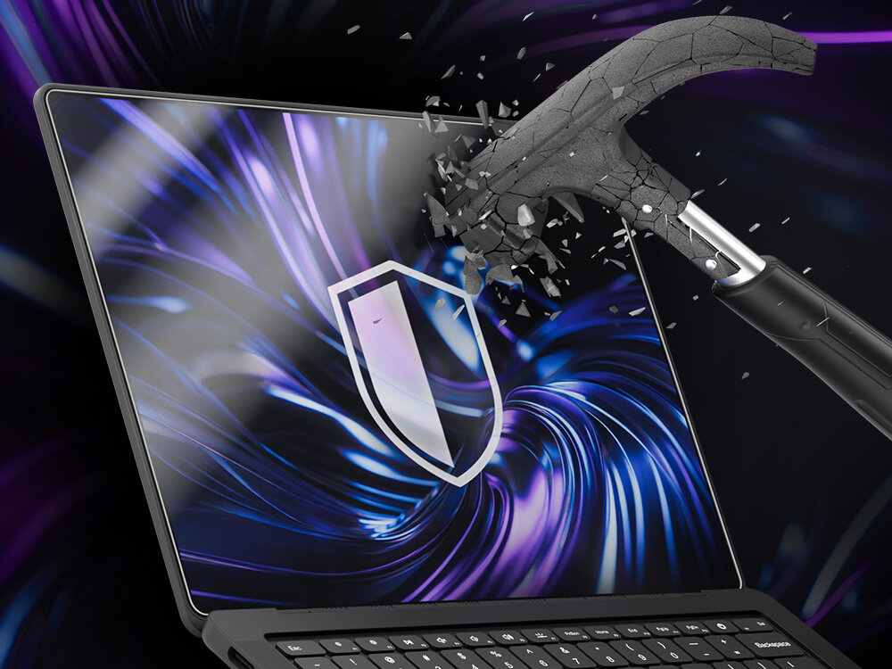 Szkło hybrydowe 3MK Hardy Fusion do Lenovo Yoga 7 2-in-1 14IML9 (2 szt.), odporne szkło, bezpieczne korzystanie, przejmuje energię uderzeń