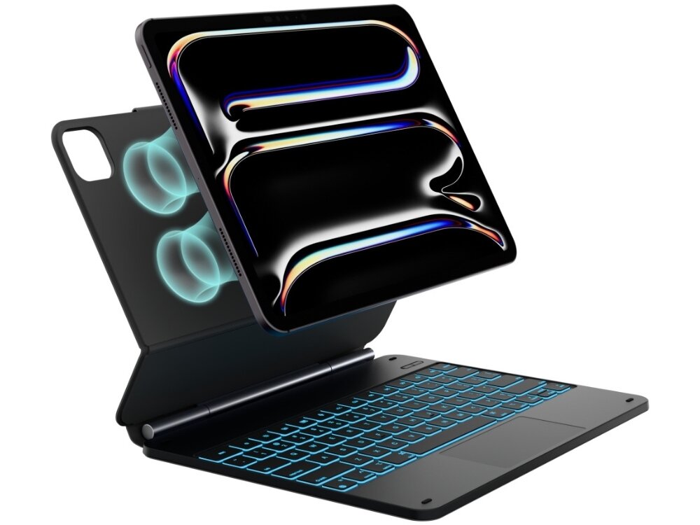 Etui z klawiaturą TYPECASE Edge do iPad, bezpieczeństwo, podświetlenie, rysik, komfort, Etui z klawiaturą do iPada, widok produktowy