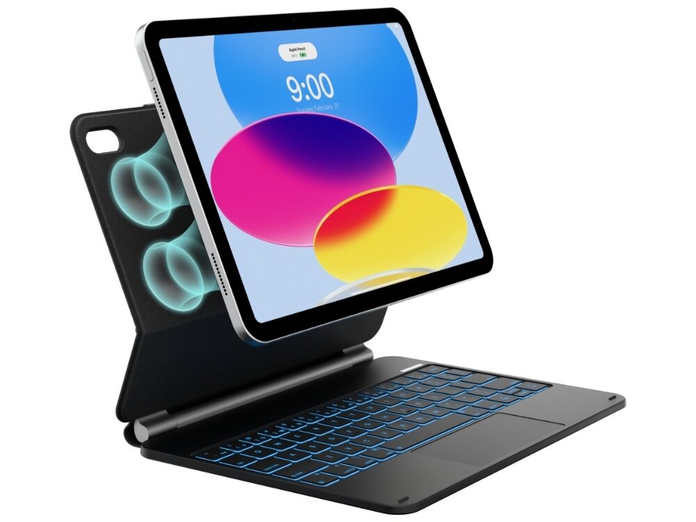 Etui z klawiaturą TYPECASE Edge do iPad, bezpieczeństwo, podświetlenie, rysik, komfort, Etui z klawiaturą do iPada, widok produktowy