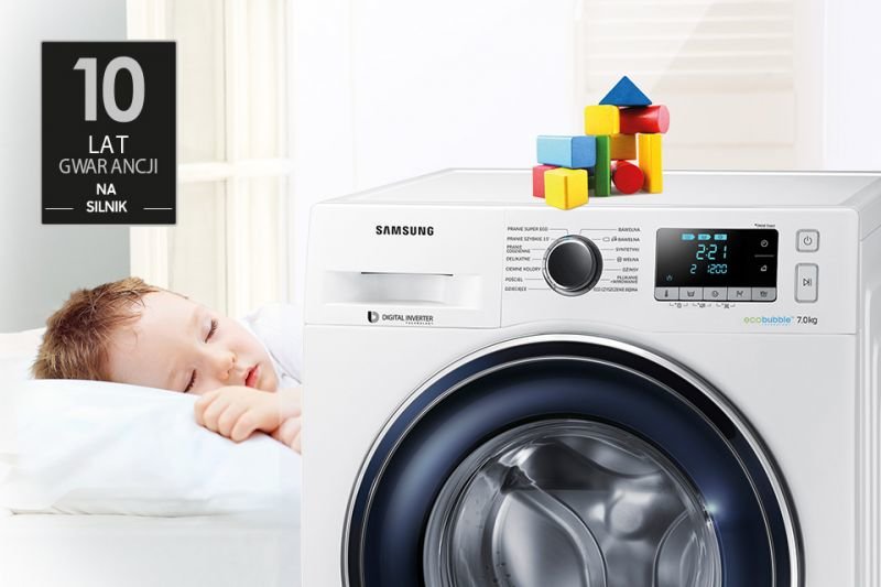 Samsung Silnik Digital Inverter. 10 lat gwarancji wytrzymałości