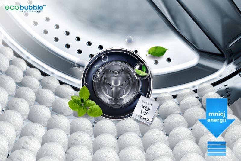 Samsung Eco Bubble™. Chroń tkaniny, oszczędzaj energię