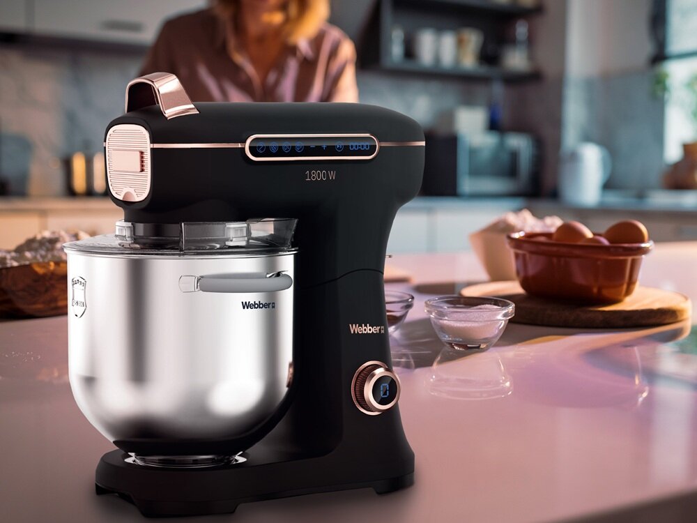 Robot kuchenny planetarny WEBBER Futura XEF900 płynna praca, antyposliuzgowe nóżki, stabilny przy wysokich obrotach