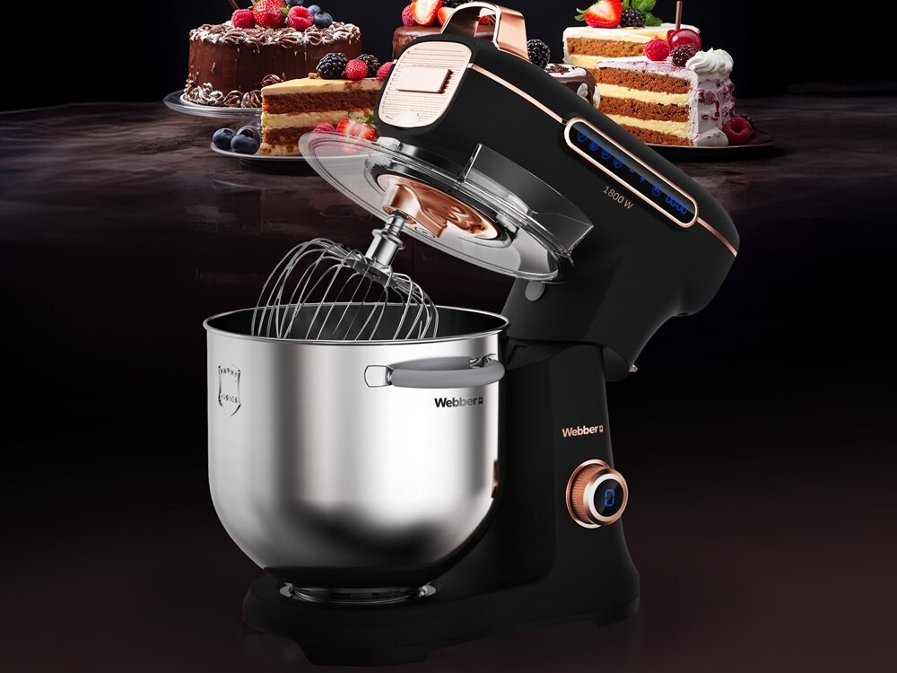 Robot kuchenny planetarny WEBBER Futura XEF900 8 poziomów prędkosci, tryb pulsacyjny, łączenie gęstych składników