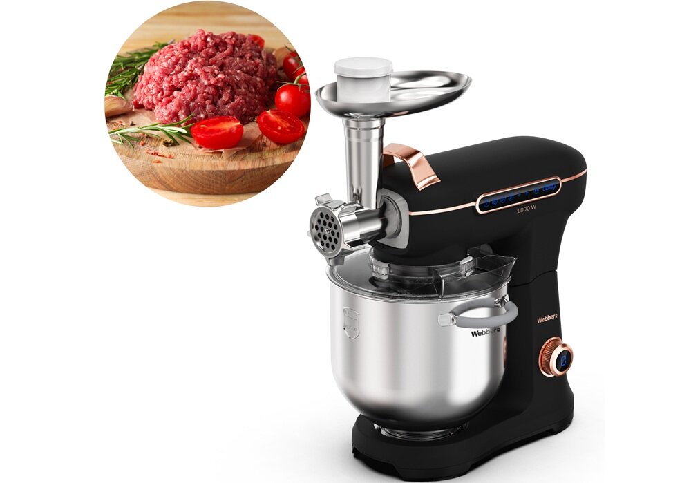 Robot kuchenny planetarny WEBBER Futura XEF900 moduł do mielenia z 3 sitkami, przystawka do kiełbas, domowe wyroby