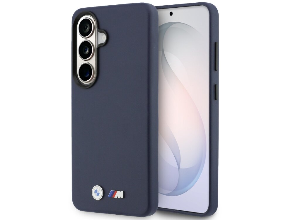 Etui BMW M Metal Logo MagSafe - skóra ekologiczna, metalowe logo, podstawka, MagSafe