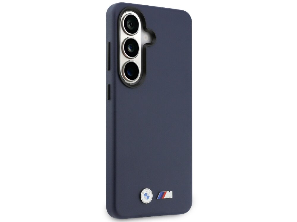 BMW M Metal Logo MagSafe - skóra ekologiczna, sportowy design, wbudowana podstawka aparatu