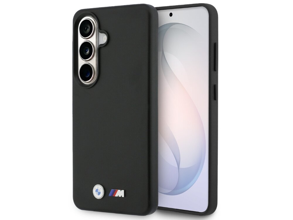 Etui BMW M Metal Logo MagSafe - skóra ekologiczna, metalowe logo, podstawka, MagSafe