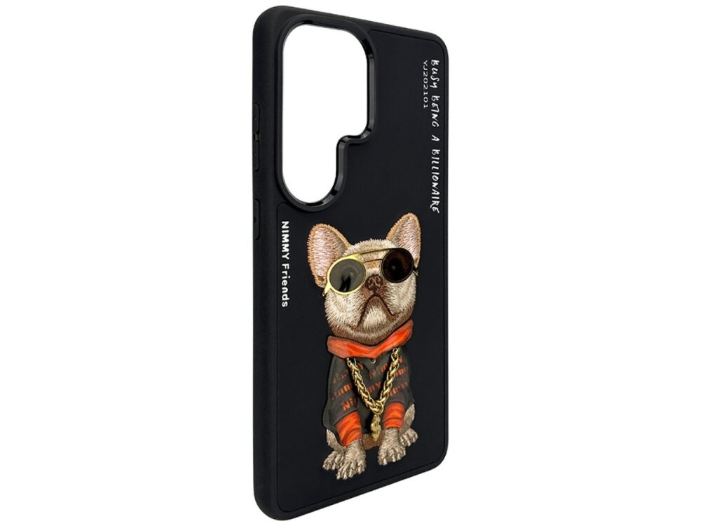 Nimmy Glasses Cool Dog - haftowany piesek, wodoodporne, trwałe, ochrona telefonu