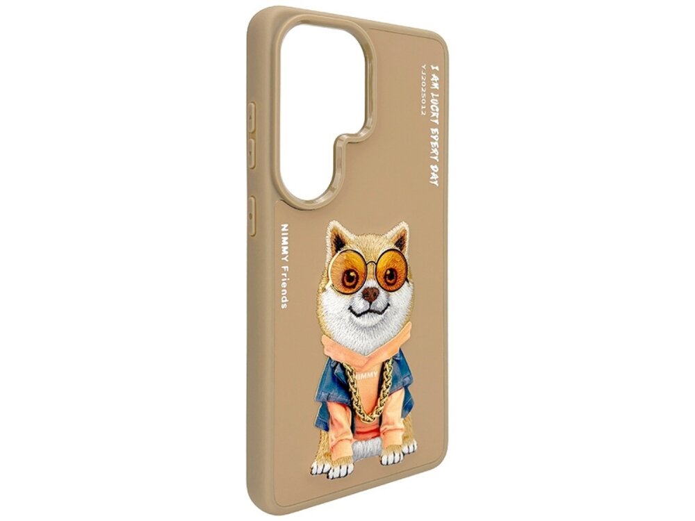 Nimmy Glasses Cool Dog - haftowany piesek, wodoodporne, trwałe, ochrona telefonu