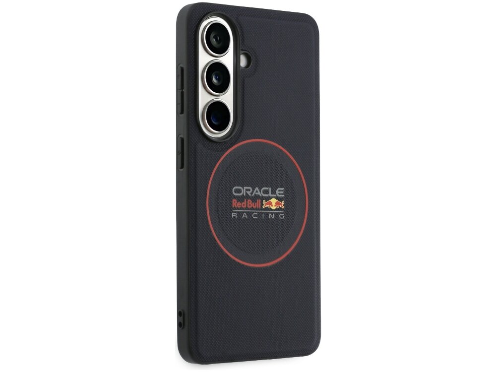 Etui Red Bull Meshed Red Ring Samsung Galaxy S26 - RB20, byk, logo Red Bull Plecki etui na telefon w kolorze granatowym z teksturowanym wykończeniem i logotypem zespołu Formuły 1 Oracle Red Bull Racing.